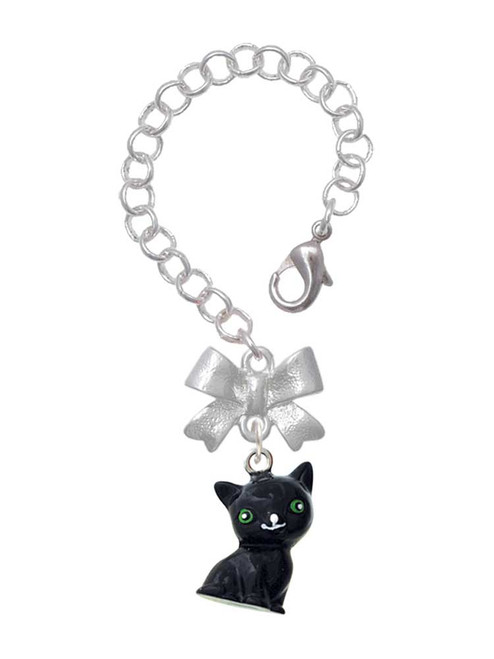 Resin Black Cat - Bow Charm Accessory for Tumblers and Thermal Cups