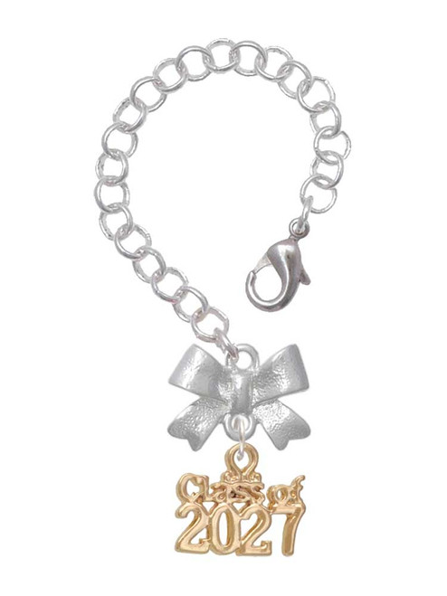 Gold-tone Class of 2027 - Bow Charm Accessory for Tumblers and Thermal Cups