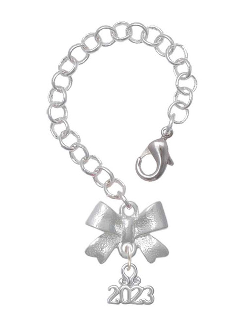Silver Plated Mini Year 2023 - Bow Charm Accessory for Tumblers and Thermal Cups