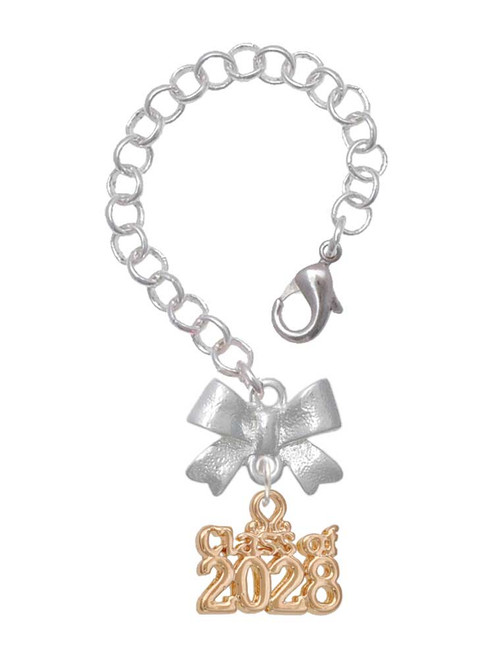 Gold-tone Class of 2028 - Bow Charm Accessory for Tumblers and Thermal Cups