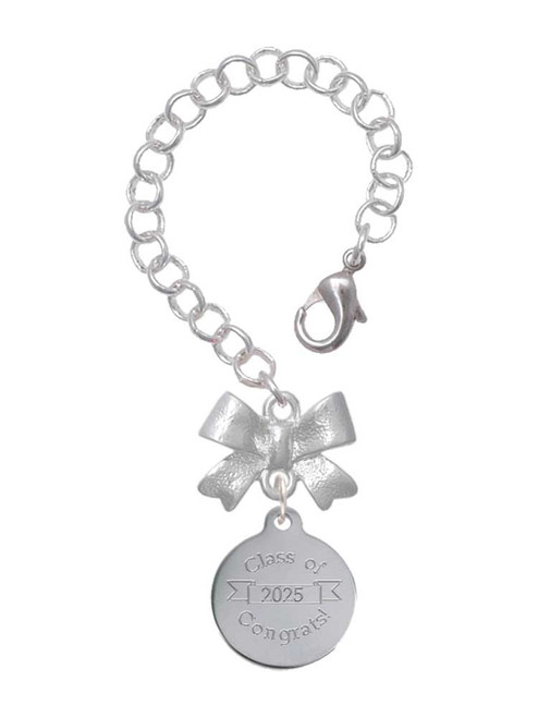 Stainless Steel Disc Class of 2025 - Bow Charm Accessory for Tumblers and Thermal Cups