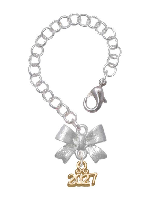 Gold-tone Mini Year 2027 - Bow Charm Accessory for Tumblers and Thermal Cups