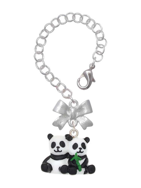 Resin Panda Bear Best Friends - Bow Charm Accessory for Tumblers and Thermal Cups
