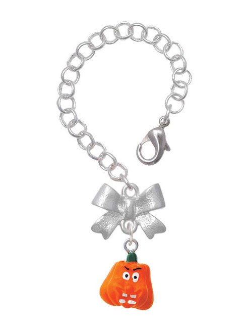 Resin Funny Boo! Pumpkin - Bow Charm Accessory for Tumblers and Thermal Cups