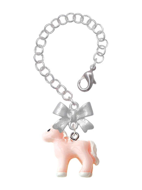 Resin Pink Pony - Bow Charm Accessory for Tumblers and Thermal Cups