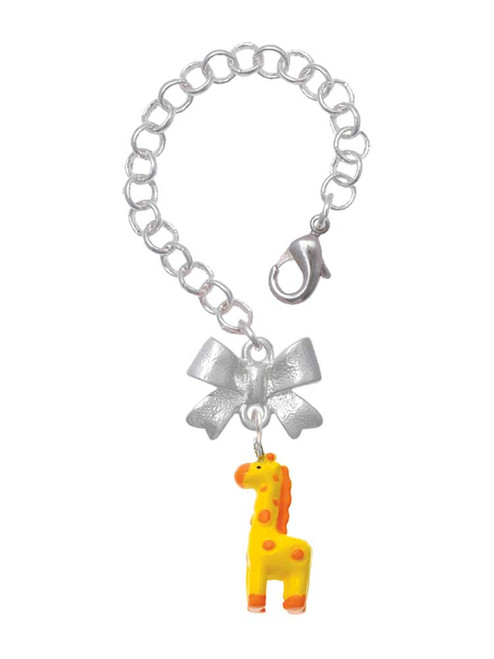 Resin Yellow Geronimo the Giraffe - Bow Charm Accessory for Tumblers and Thermal Cups