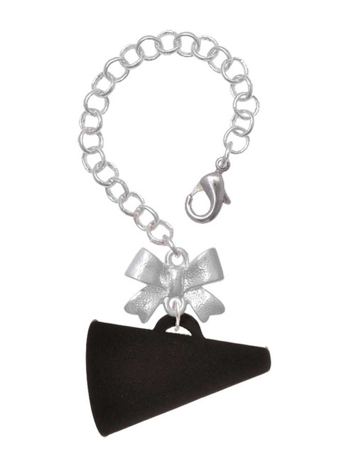 Acrylic Large Black Megaphone - Bow Charm Accessory for Tumblers and Thermal Cups