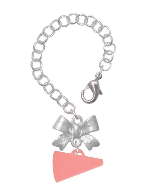 Acrylic Pink Megaphone - Bow Charm Accessory for Tumblers and Thermal Cups