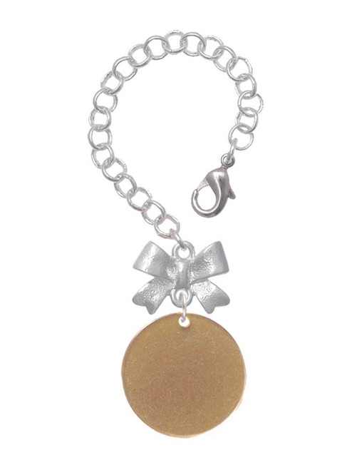 Acrylic 7/8" Disc Gold-tone - Bow Charm Accessory for Tumblers and Thermal Cups