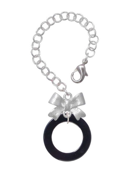 Acrylic 7/8" Ring Black - Bow Charm Accessory for Tumblers and Thermal Cups