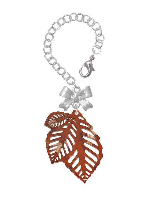 Acrylic Medium Triple Leaf Shimmer Brown - Bow Charm Accessory for Tumblers and Thermal Cups