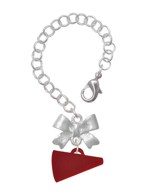 Acrylic Maroon Megaphone - Bow Charm Accessory for Tumblers and Thermal Cups