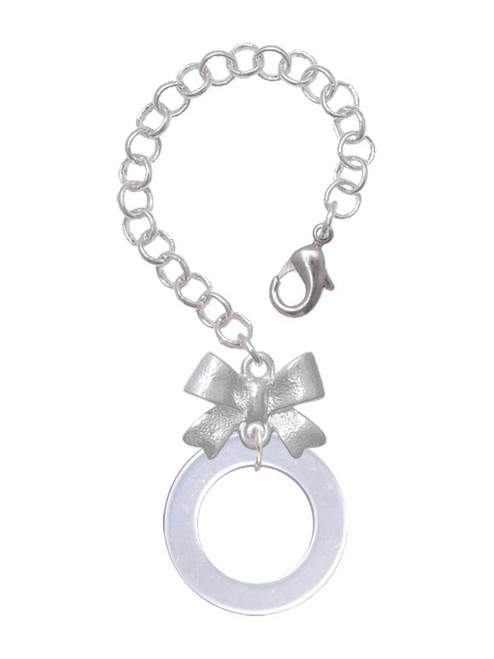 Acrylic 7/8" Ring Shimmer White - Bow Charm Accessory for Tumblers and Thermal Cups