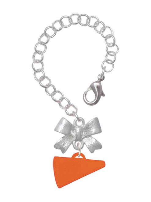 Acrylic Orange Megaphone - Bow Charm Accessory for Tumblers and Thermal Cups