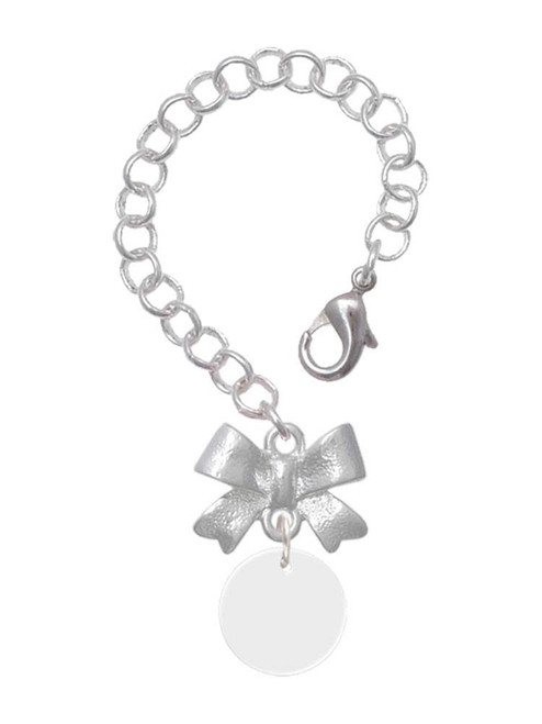 Acrylic 1/2" Disc Shimmer White - Bow Charm Accessory for Tumblers and Thermal Cups