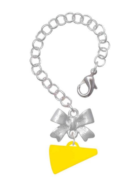 Acrylic Yellow Megaphone - Bow Charm Accessory for Tumblers and Thermal Cups