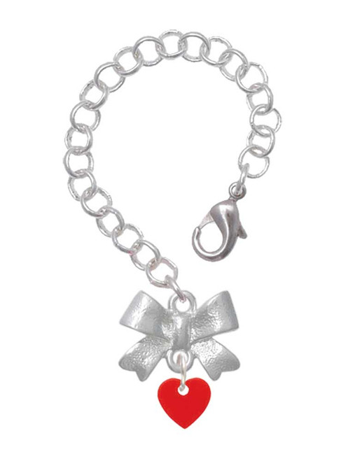 Acrylic 5/16" Red Heart - Bow Charm Accessory for Tumblers and Thermal Cups