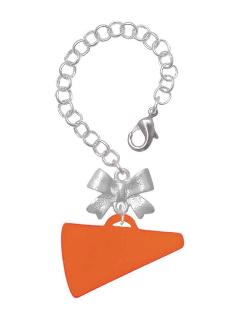 Acrylic Large Orange Megaphone - Bow Charm Accessory for Tumblers and Thermal Cups