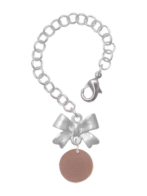 Acrylic 1/2" Disc Rose Gold-tone - Bow Charm Accessory for Tumblers and Thermal Cups