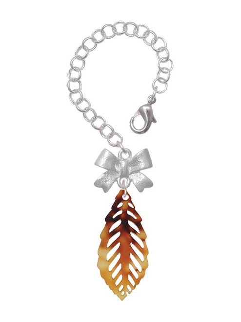 Acrylic Medium Leaf Mixed Brown and Yellow - Bow Charm Accessory for Tumblers and Thermal Cups