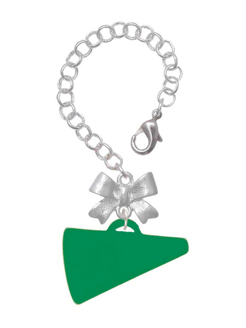 Acrylic Large Green Megaphone - Bow Charm Accessory for Tumblers and Thermal Cups