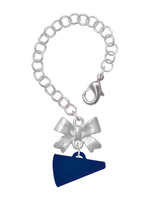 Acrylic Navy Megaphone - Bow Charm Accessory for Tumblers and Thermal Cups