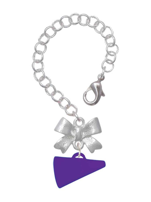 Acrylic Purple Megaphone - Bow Charm Accessory for Tumblers and Thermal Cups