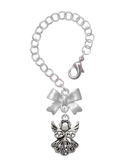 Silver Plated Angel - Bow Charm Accessory for Tumblers and Thermal Cups