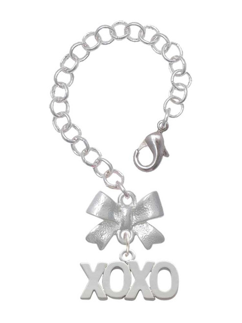 Silver Plated XOXO - Bow Charm Accessory for Tumblers and Thermal Cups