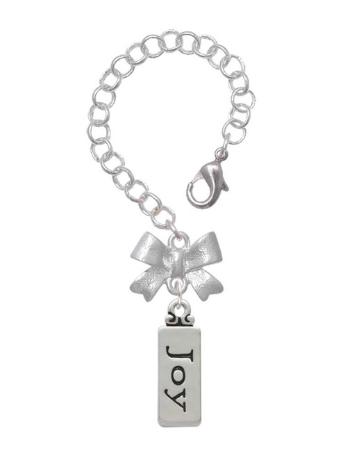 Silver Plated Joy - Bow Charm Accessory for Tumblers and Thermal Cups