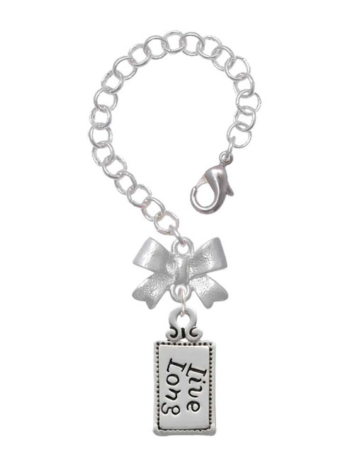 Silver Plated Live Long - Bow Charm Accessory for Tumblers and Thermal Cups