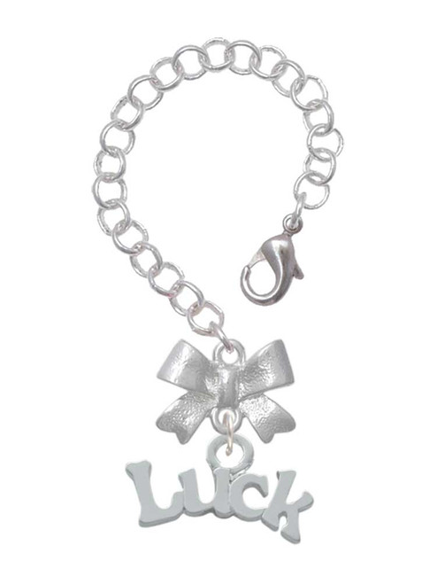 Silver Plated Luck - Bow Charm Accessory for Tumblers and Thermal Cups