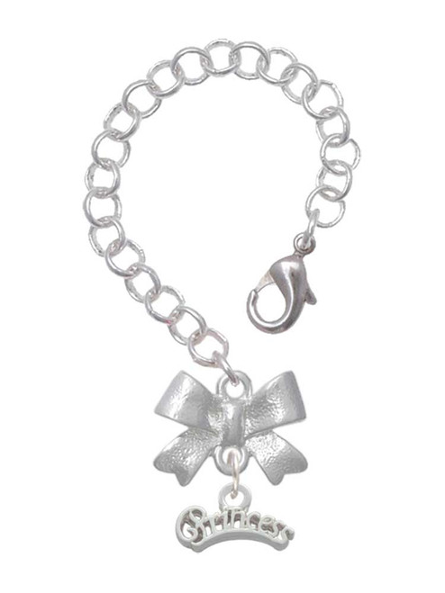 Silver Plated Script ''Princess'' - Bow Charm Accessory for Tumblers and Thermal Cups