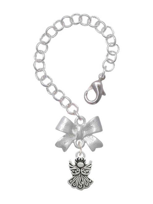 Silver Plated Small Angel - Bow Charm Accessory for Tumblers and Thermal Cups
