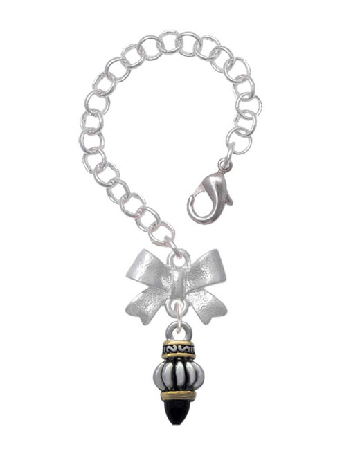 Two-tone Drop with Black Crystal - Bow Charm Accessory for Tumblers and Thermal Cups