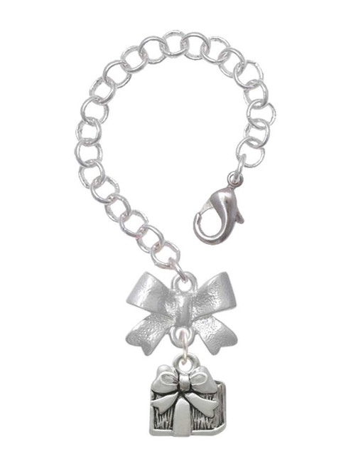 Silver Plated Small Present - Bow Charm Accessory for Tumblers and Thermal Cups