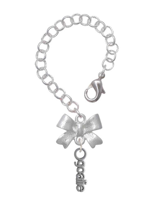 Silver Plated Goalie - Bow Charm Accessory for Tumblers and Thermal Cups