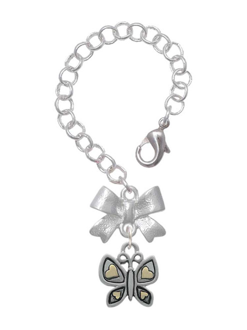 Two-tone Butterfly with Hearts - Bow Charm Accessory for Tumblers and Thermal Cups