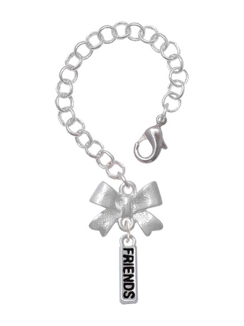 Silver Plated Friends - Bow Charm Accessory for Tumblers and Thermal Cups