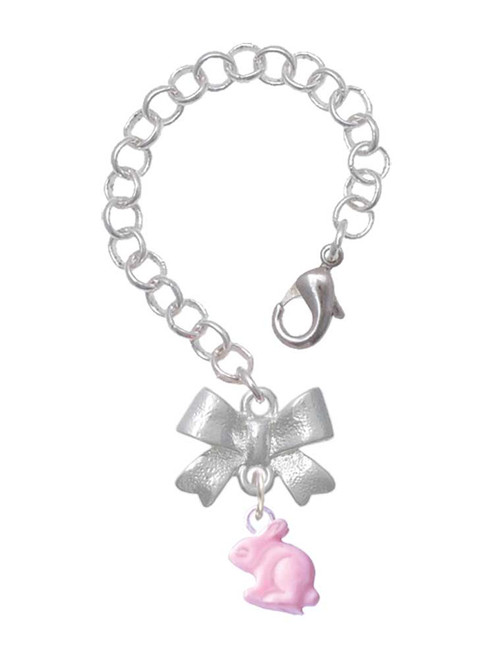 Resin Mini Pink Bunny - Bow Charm Accessory for Tumblers and Thermal Cups