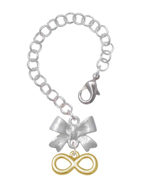 Gold-tone Medium Infinity Sign - Bow Charm Accessory for Tumblers and Thermal Cups