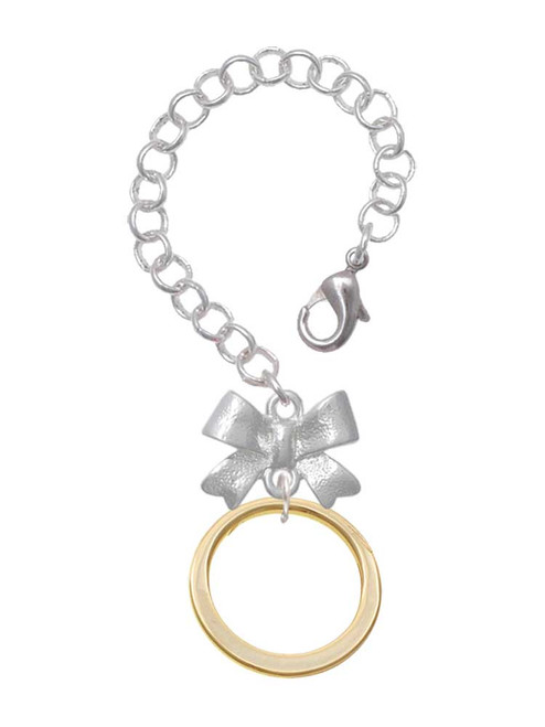 Gold-tone Large Karma Ring - Bow Charm Accessory for Tumblers and Thermal Cups