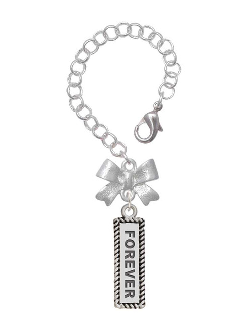 Silver Plated Forever - Bow Charm Accessory for Tumblers and Thermal Cups