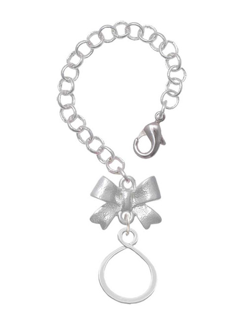 Silver Plated Infinity Loop - Bow Charm Accessory for Tumblers and Thermal Cups