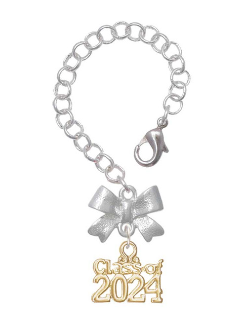 Gold-tone Class of 2024 - Bow Charm Accessory for Tumblers and Thermal Cups