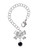 Silver Plated Crystal Black Channel Drop - Bow Charm Accessory for Tumblers and Thermal Cups