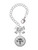 Silver Plated Domed Black BSM - Bow Charm Accessory for Tumblers and Thermal Cups