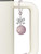 Silver Plated Large Super Sparkle Crystal Pink AB Volleyball - Bow Charm Accessory for Tumblers and Thermal Cups