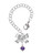 Purple Velvet Crystal Bicone - Bow Charm Accessory for Tumblers and Thermal Cups