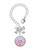 Silver Plated Domed Multi Color RNA - Bow Charm Accessory for Tumblers and Thermal Cups